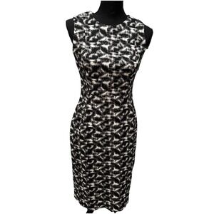 Calvin Klein Dress Women's Black Gray Sleeveless Sheath Stretch Work Career Sz 6